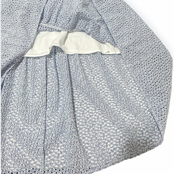 EVERLANE THE TIERED EYELET MIDI DRESS BLUE / WHITE SIZE S, New with tag - Picture 12 of 16